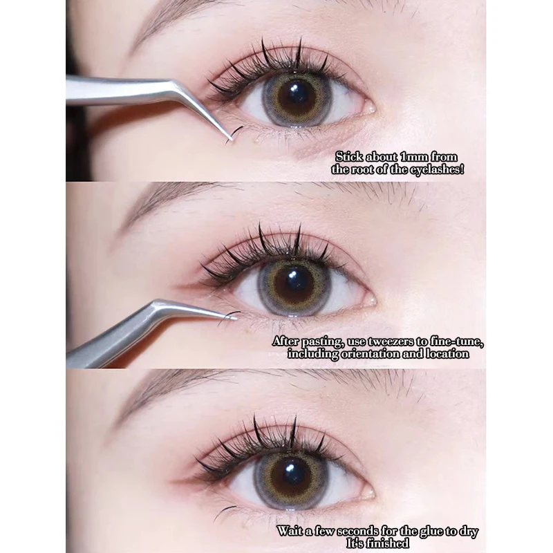 DINGSE 3 Reihen unter Wimpern, 5/6/7 mm, untere Wimpern, natürliche untere Wimpern, individuelles professionelles Make-up, falsche Wimpernverlängerung – Detail 7