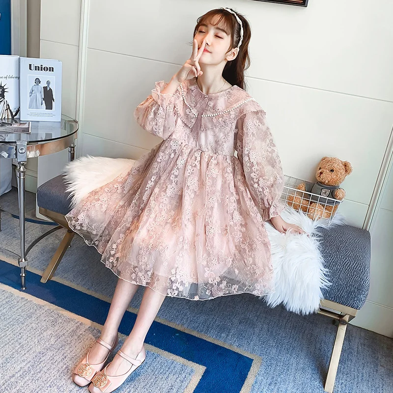 

Girl Dress Kids Skirts Spring Autumn Cotton 2022 Lasted Flower Girl Dress Party Evening Gown Beach Outdoor Children Clothing