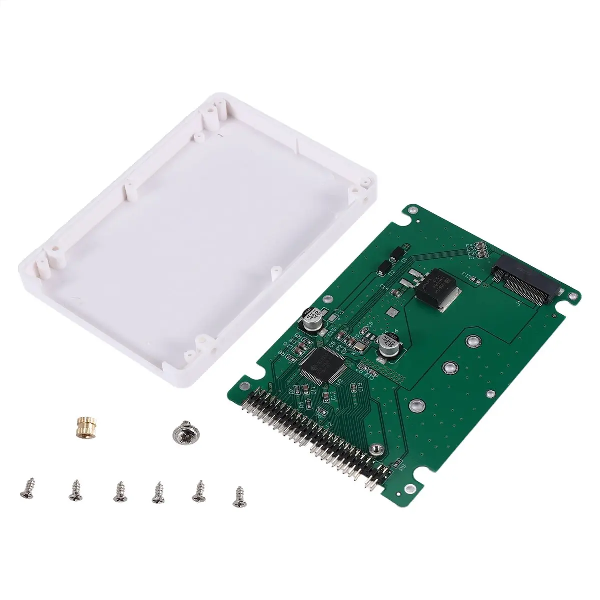 A40I M.2 NGFF B+M Key SATA SSD to 44 Pin 2.5 IDE Converter Adapter Card with Case