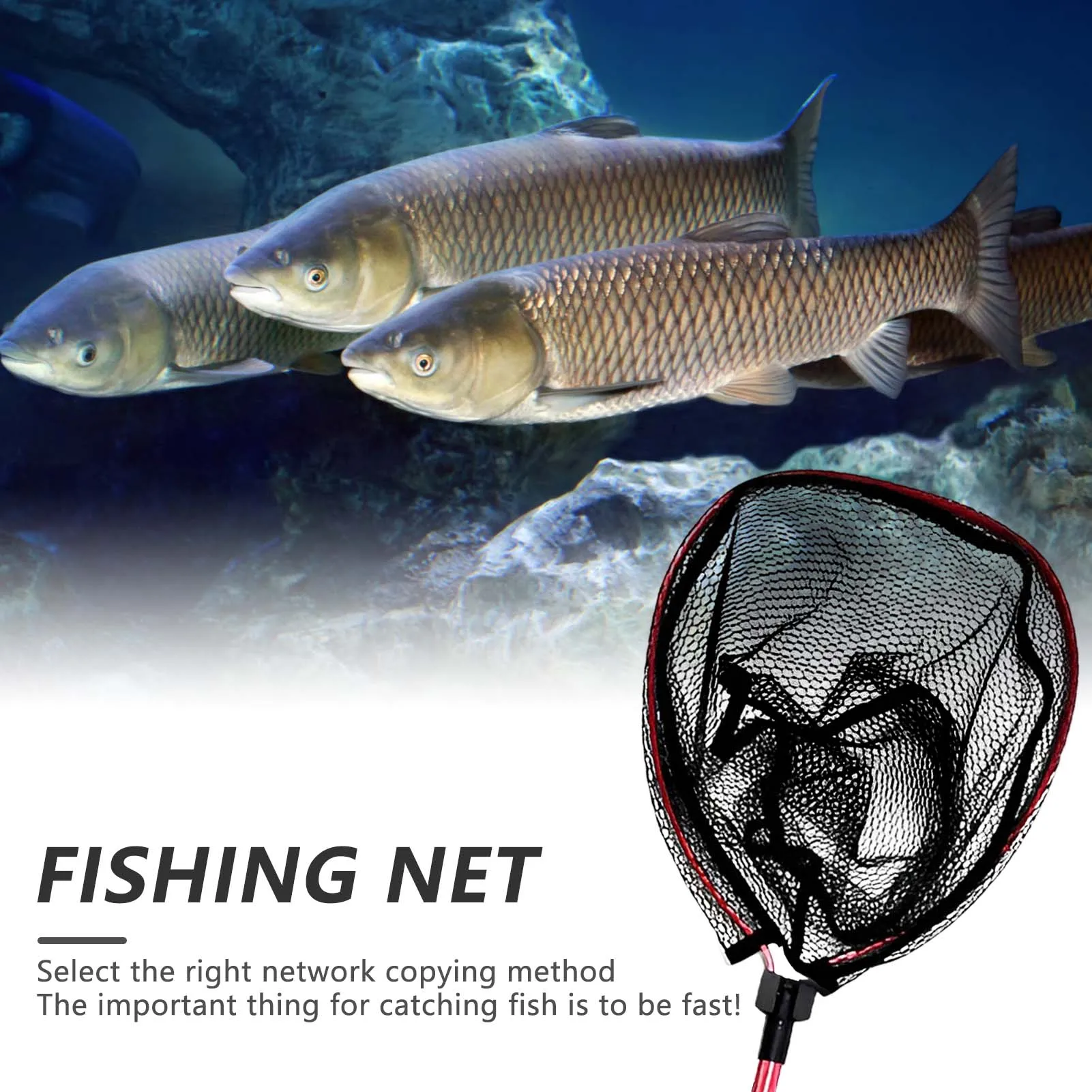 Retractable Fly Fishing Catching Net Portable Ultralight Metal Fishing Net Outdoor Handheld Dipnet For Carp Crucian Shrimp Crabs