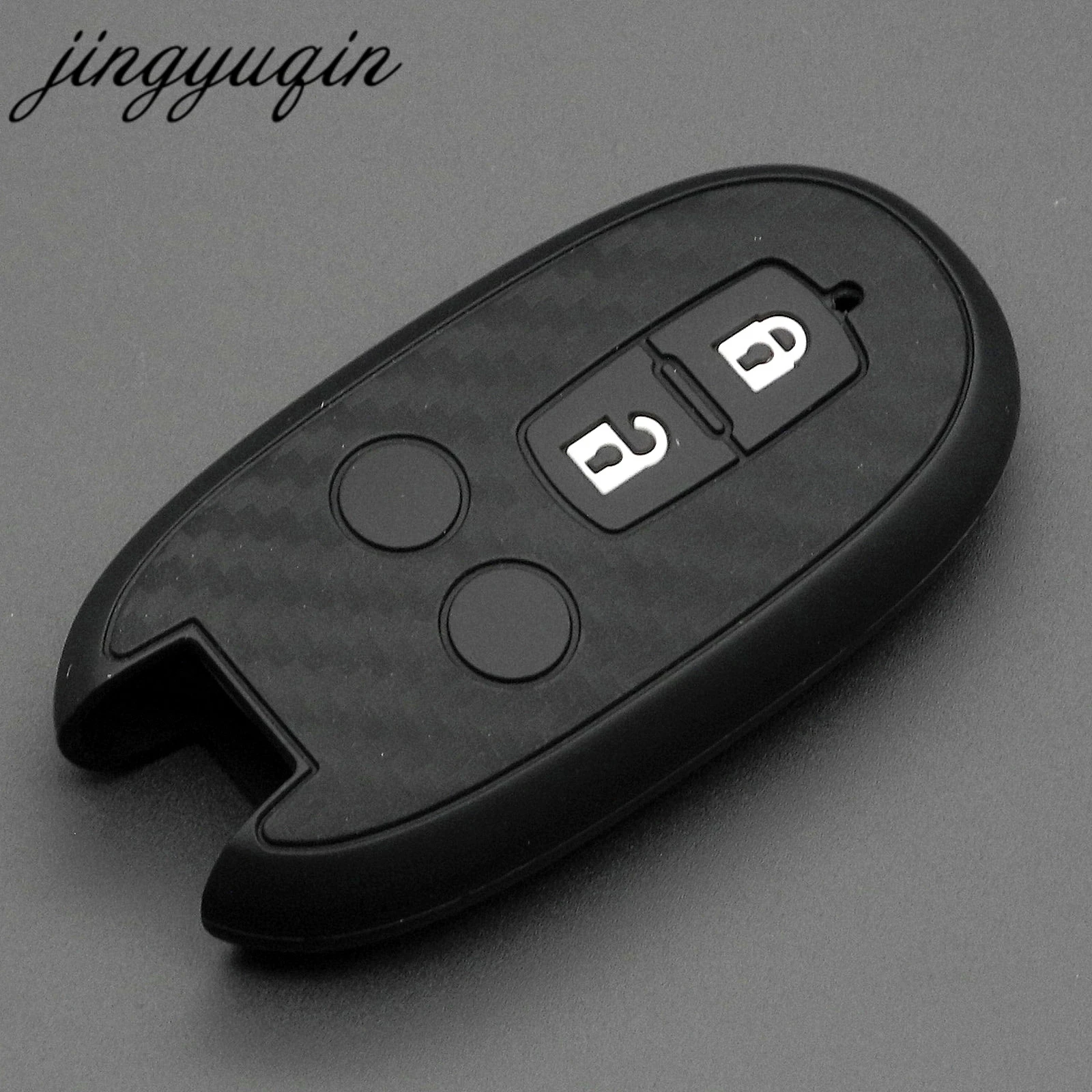 jingyuqin Smart Key Carbon Case dla Suzuki Stingray Wagon R Hustler MH23S MH34S Alto Spacia Solio FOB Remote Keyless Car Styling