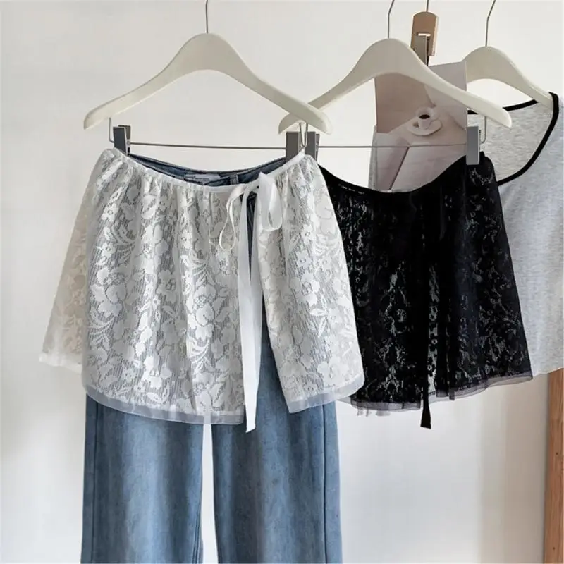 

270D Eye Catching Lace Embellished Triangle Skirt Women's Half Skirt for Adding Fashion to Any Outfit Special Occasion Wear