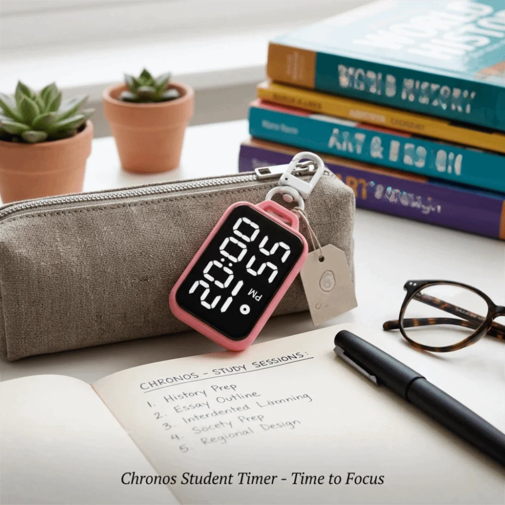 Digital Display Electronic watch Pocket-Sized Portable Digital Display Watch One-Button Operation Bright LED Lighting