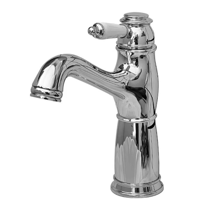 Brass faucet wash basin wash basin single handle ceramic handle retro hot and cold faucet NP water nozzle