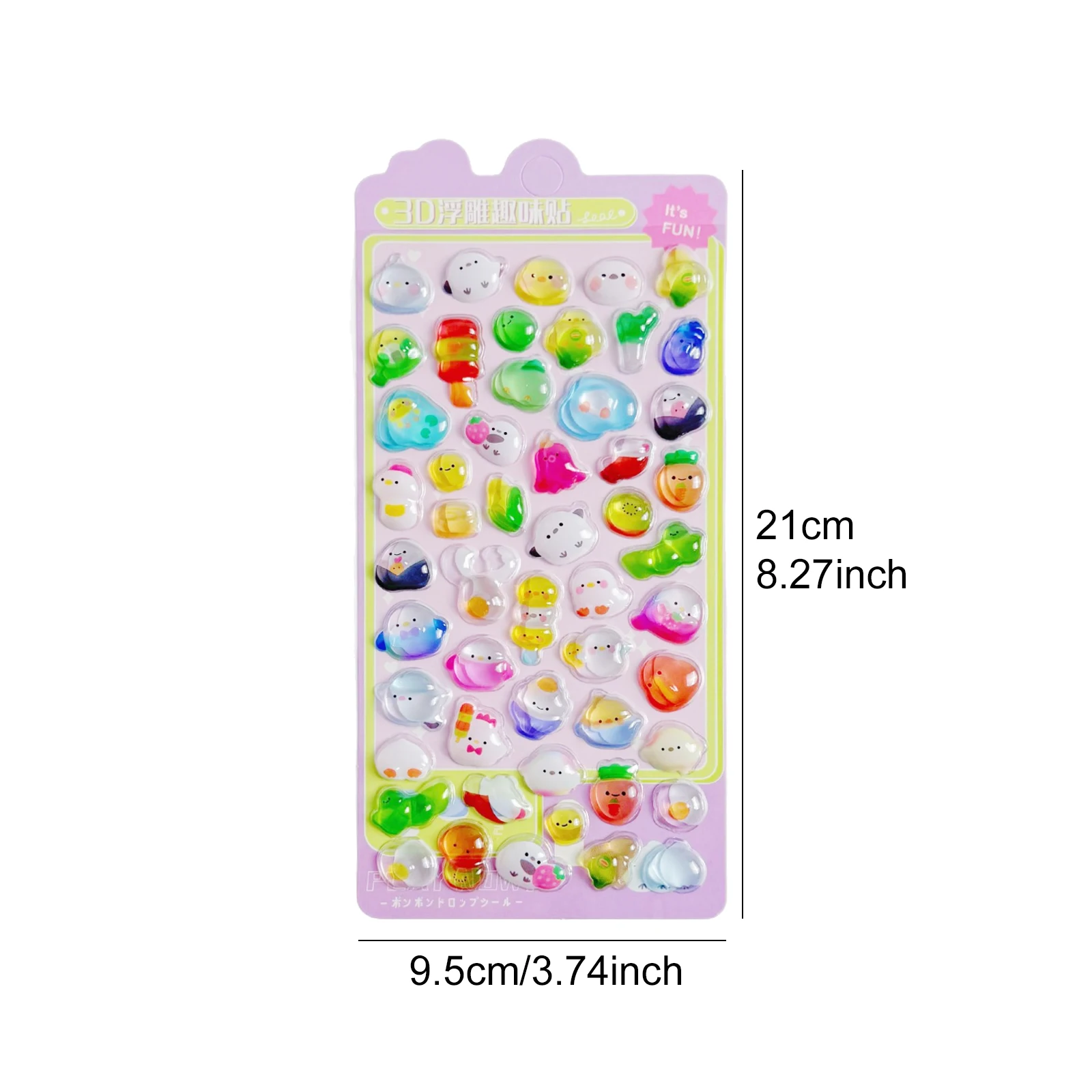 3/6pcs 3D Relief Sticker Funny Sweet Children Sticker Toys Luminous Scrapbooking Diy Decor Journaling Stationery Stickers TMZ