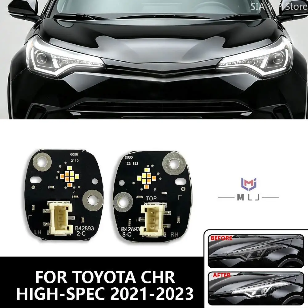 For Toyota CHR 2020-2023 High Configuration Angel Eye DRL Chip LED Headlight White Light DRL Light Spurce Chip Car Accessories