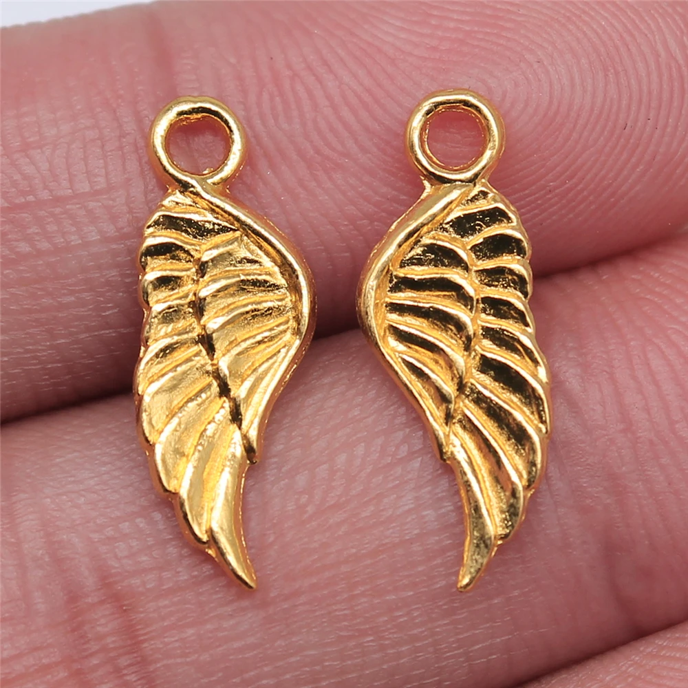 WYSIWYG 20pcs 21x8mm Angel Wings Charm 3 Colors Bird Wing Charms For Jewelry Making Necklace Bracelet Making view 5