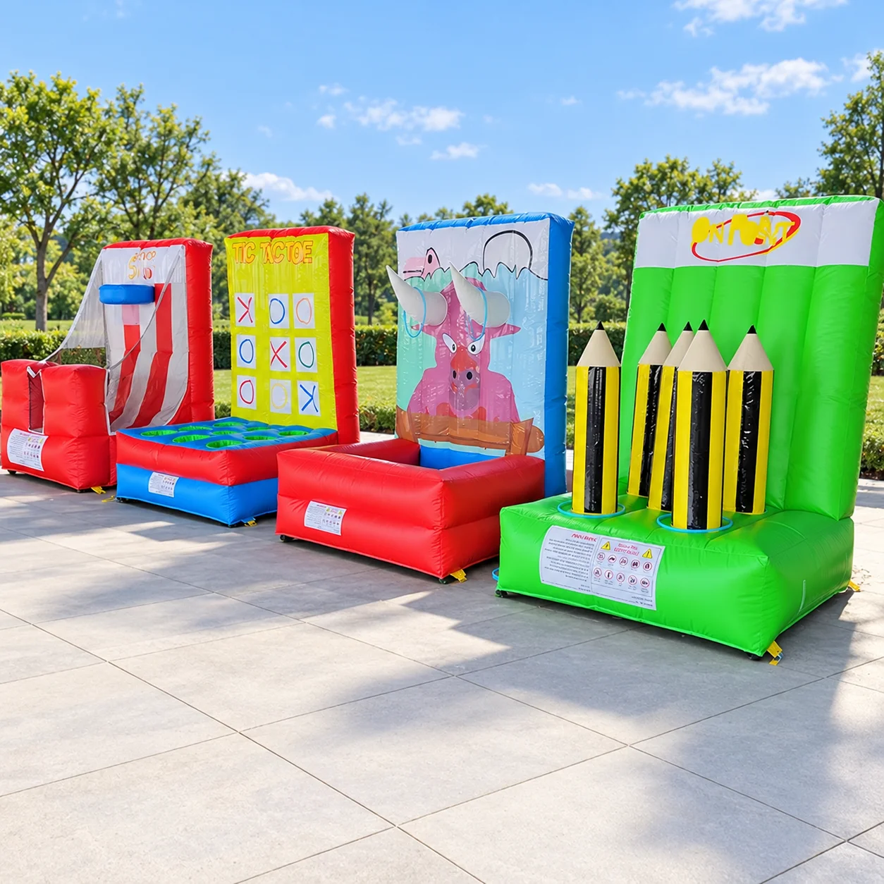 Inflatable carnival game, 4 in 1, commercial, Carnival, sports games