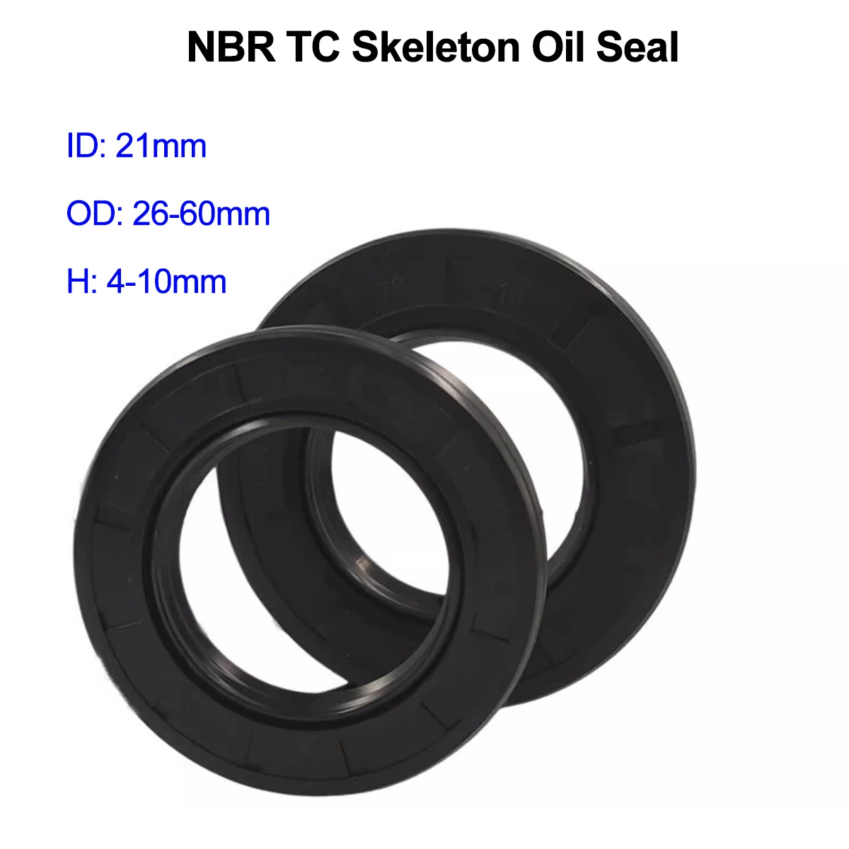 

5Pcs Black NBR TC/FB/TG4 Skeleton Oil Seal ID 21mm OD 26-60mm Thickness 4-10mm Nitrile Butadiene Rubber Gasket Sealing Rings