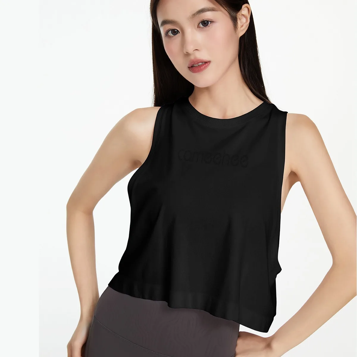 تنفس اليوغا تي شيرت المرأة الرياضة تانك المحاصيل القمم رياضة سترات بلا أكمام ملابس رياضية قمصان للجري تجريب اللياقة البدنية الملابس #3