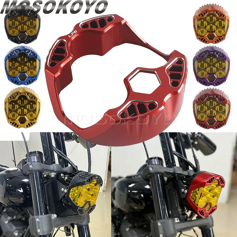 For Harley Softail FXRST Road Glide Standard CVO ATV SUV UTV Truck Off-Road For Baja Designs LP6 LED Light Shell Headlight Cover