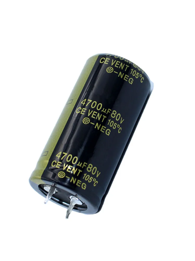 2-5pcs 80V4700UF 80V 4700UF 25X50mm High quality Aluminum Electrolytic Capacitor High Frequency Low Impedance