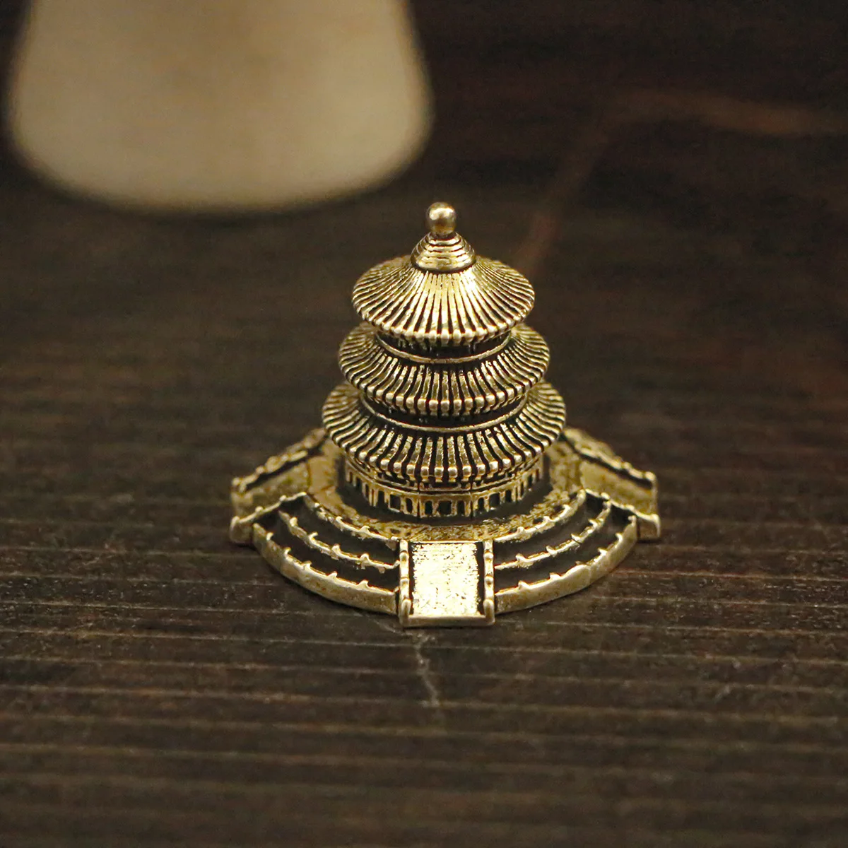 1/3 pieces of collectible figurines, pure brass, Temple of Heaven home furnishings