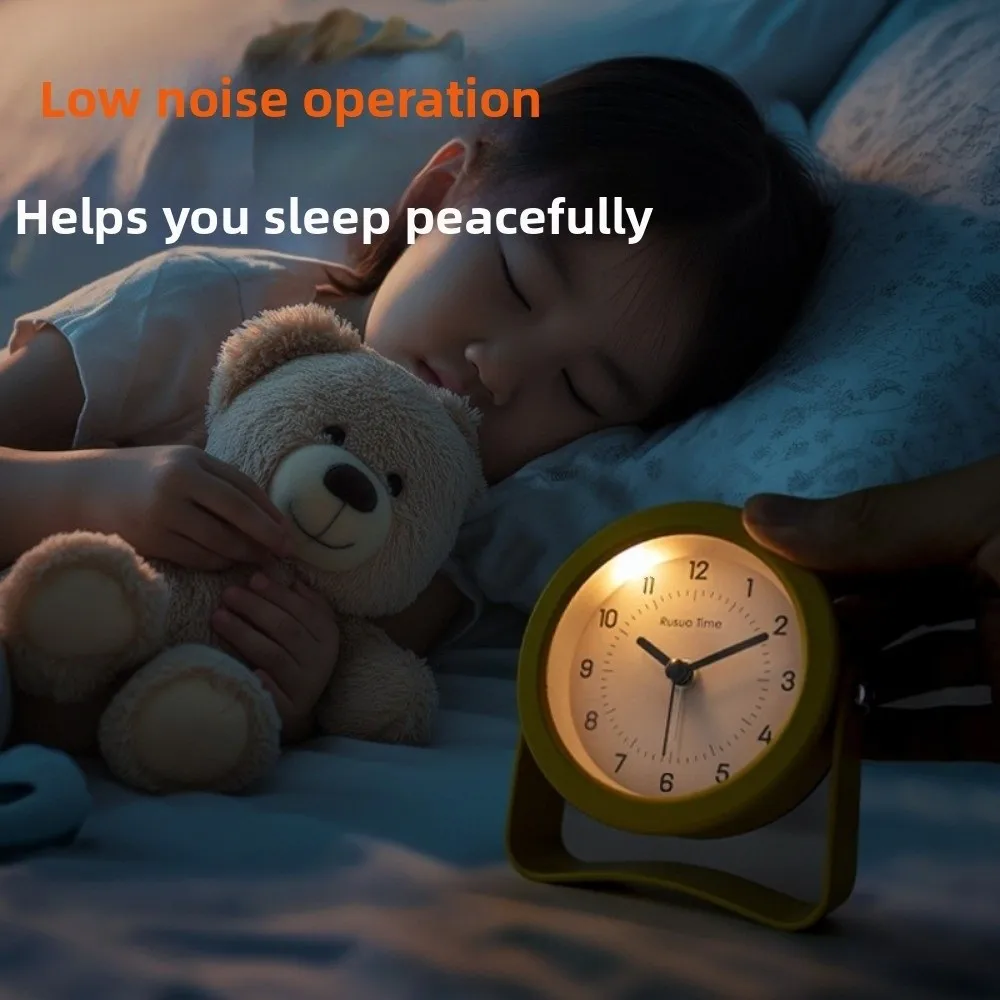 آلية صامتة المنبه الدورية قوس بصوت عال ساعة سطح المكتب مع ضوء الليل ساعة إلكترونية الطالب #2