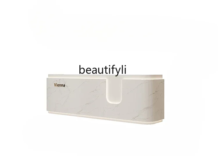 X Simple modern wedding shop beauty club front desk clothing store small checkout page counter company reception desk