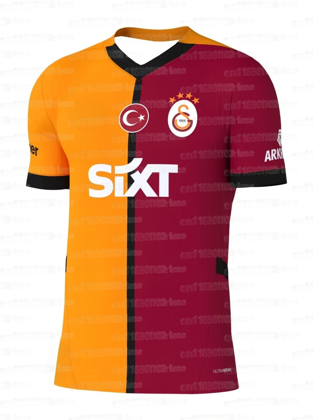 Türkei, Galatasaray, Familien-Fußballtrikot, Fußballtrikot 2026, schnelltrocknende Sportbekleidung, Herren-Fußballtrikot mit kurzen Ärmeln. – Detail 6