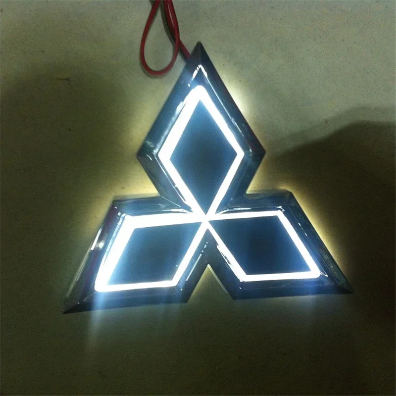 5D Car LED Light Front Emblem Rear Trunk Decoration for Mitsubishi ASX Lancer Ralliart Outlander Pajero Mirage Galant Eclipse