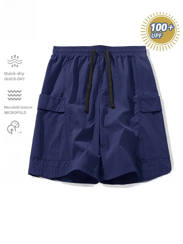 

Jeanswest Beach orts Men's Loose Fit Running Fitn Qui Dry Five-Quarter Length Cool Sensation Sun Protection Casual Pants