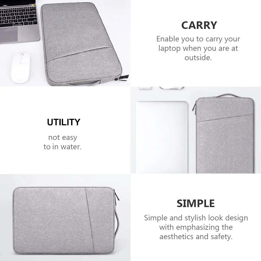 1Pcs Multifunctional Laptop Protective Bag Lightweight Aesthetic Design Simple Elegant Computer Pouch for 13 14 15.6 Inch