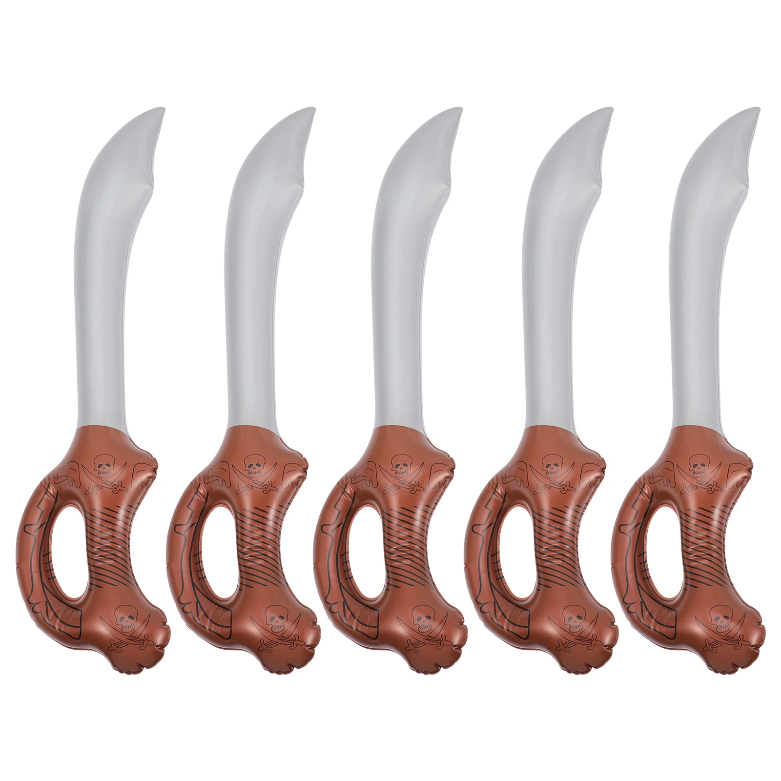 

5 Pcs Inflatable Pirate Knife Cosplay Prop Fake Sword Swords for Kids Decorations Pvc