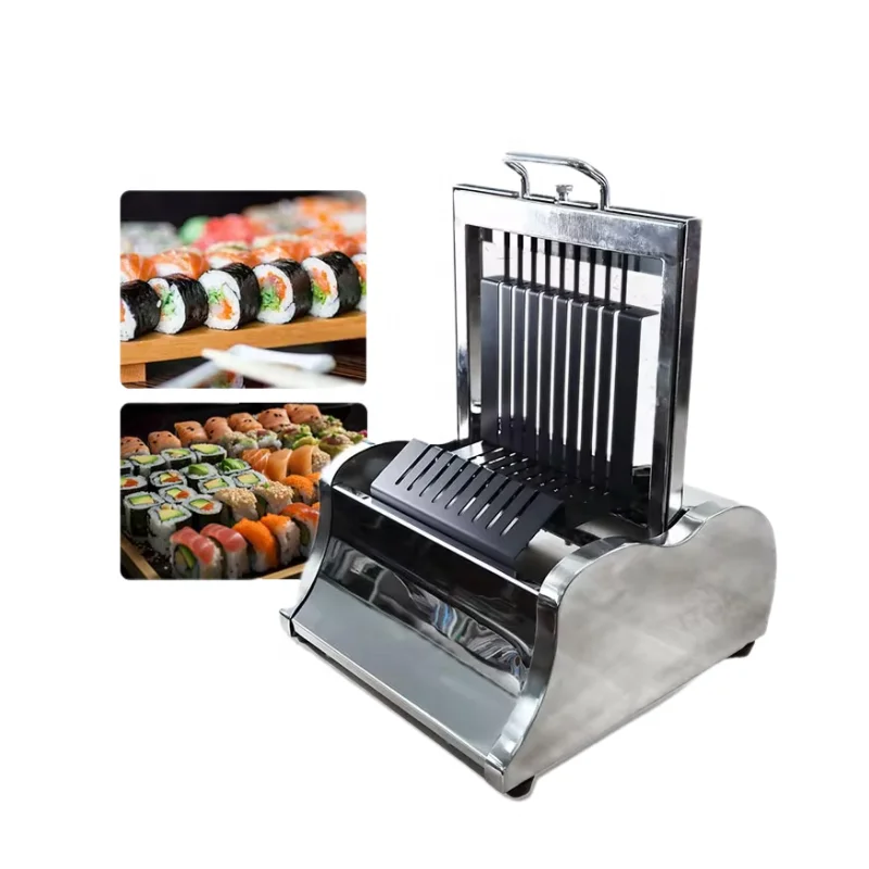 Commercial Sushi Cutter 304 Stainless Steel Sushi Cutting Machine Sushi Slicer Food Processing Tools 8/10/12 Pieces