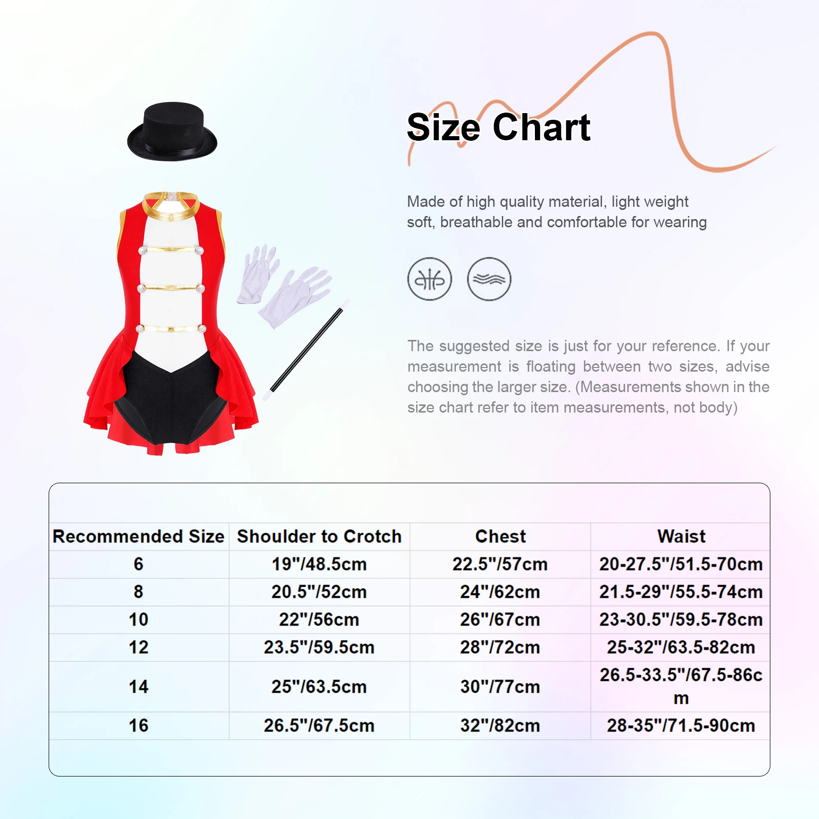 Girls Circus Ringmaster Magician Costume Halloween Party Leotard Fancy Dress Bodysuit Skirt+Hat+Gloves Cosplay Outfits