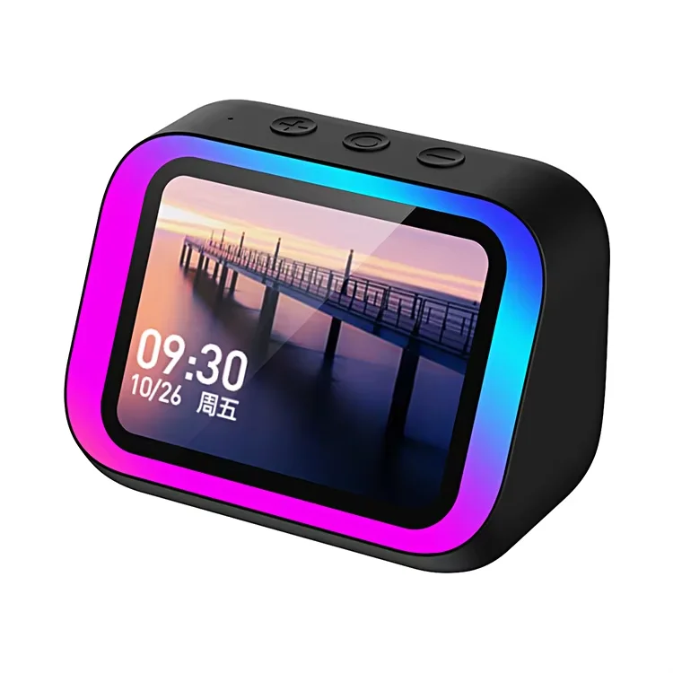 

Оптовая продажа с фабрики TF26 Pro Smart BT Динамик RGB Интеллектуальный большой экран Дисплей температуры Настольные часы Электронный альбом