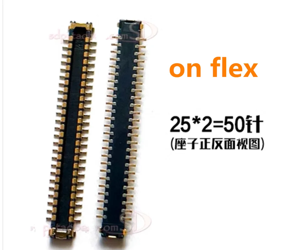 10pcs-100pcs LCD Display Screen FPC Connector Plug For Huawei Honor nova8 pro 8SE 8Pro 50pin on board flex tail socket