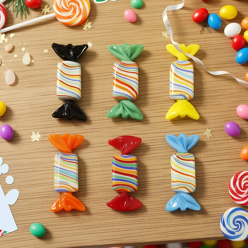 

6 шт. новые Заказные античные художественные муранские стеклянные конфеты Скульптура свадебные яркие украшения Рождественское украшение п...