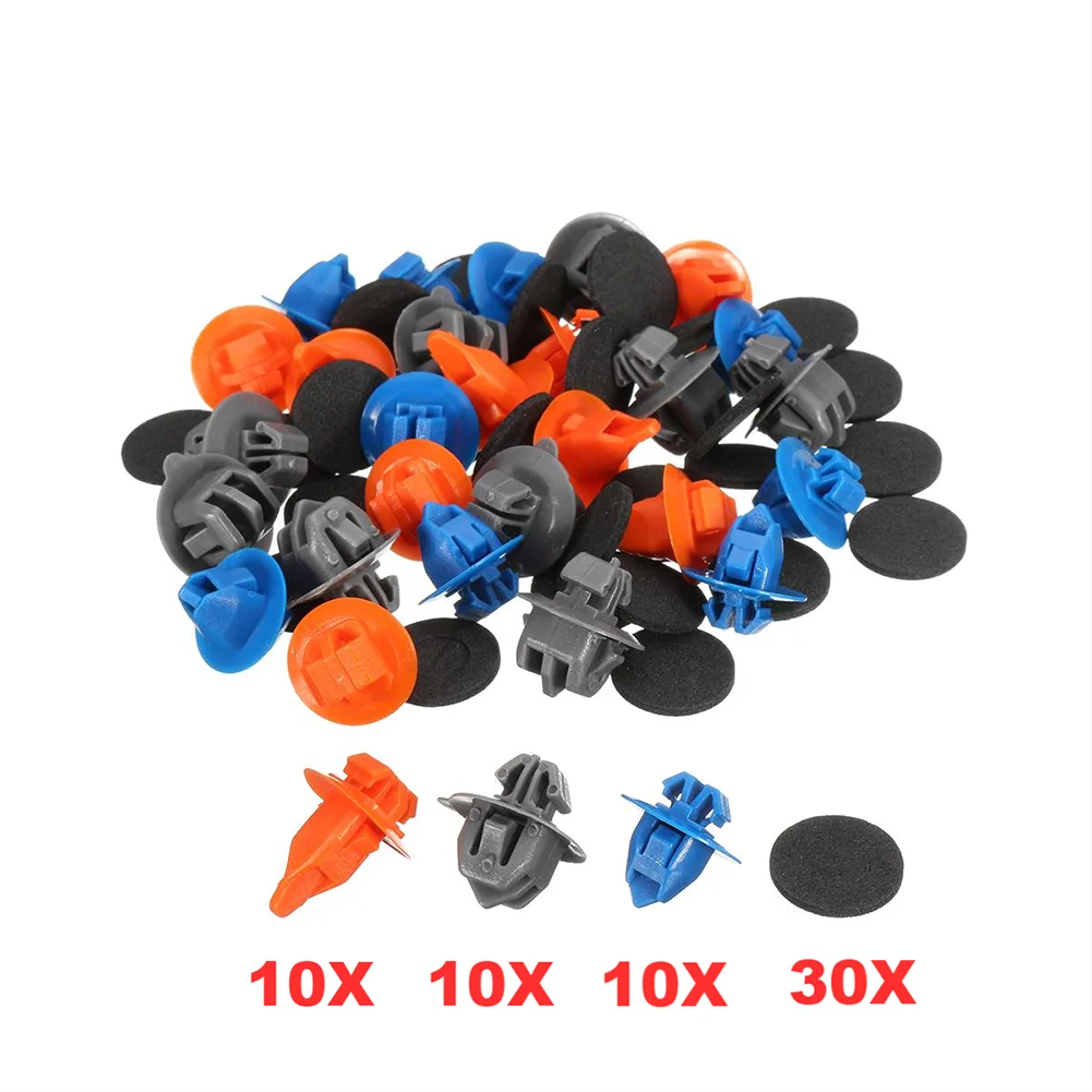 30Pcs Door Trim Panel Clip Set For Toyota For Prado 120 Series Including Dust Seal Washers And Multiple Clip Types