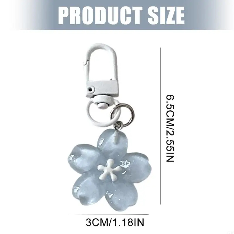 أنيقة موضوع زهرة الراتنج راتنج المفتاح زخرفة مفتاح مناسبة للمفتاح