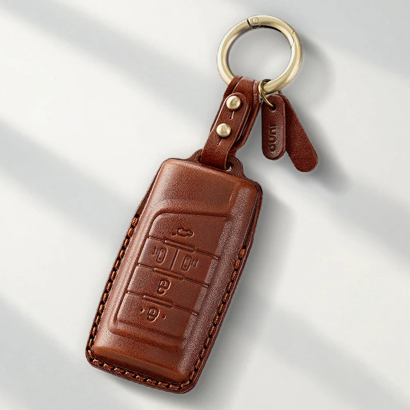 Genuine Leather Protector for GAC Trumpchi GS4 GM8 GA3 GA6 SGS7 GA4 GS5 GS3 Legend GS8 Empow Key Case Cover Fob