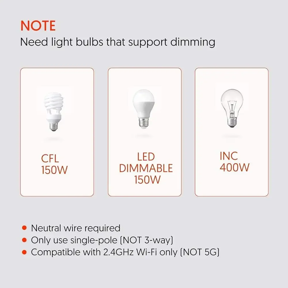 Interruptor dimmer inteligente, 2 pacotes, interruptor de luz wi-fi com controle remoto, controle de voz, compatível com alexa, google home, controle por aplicativo