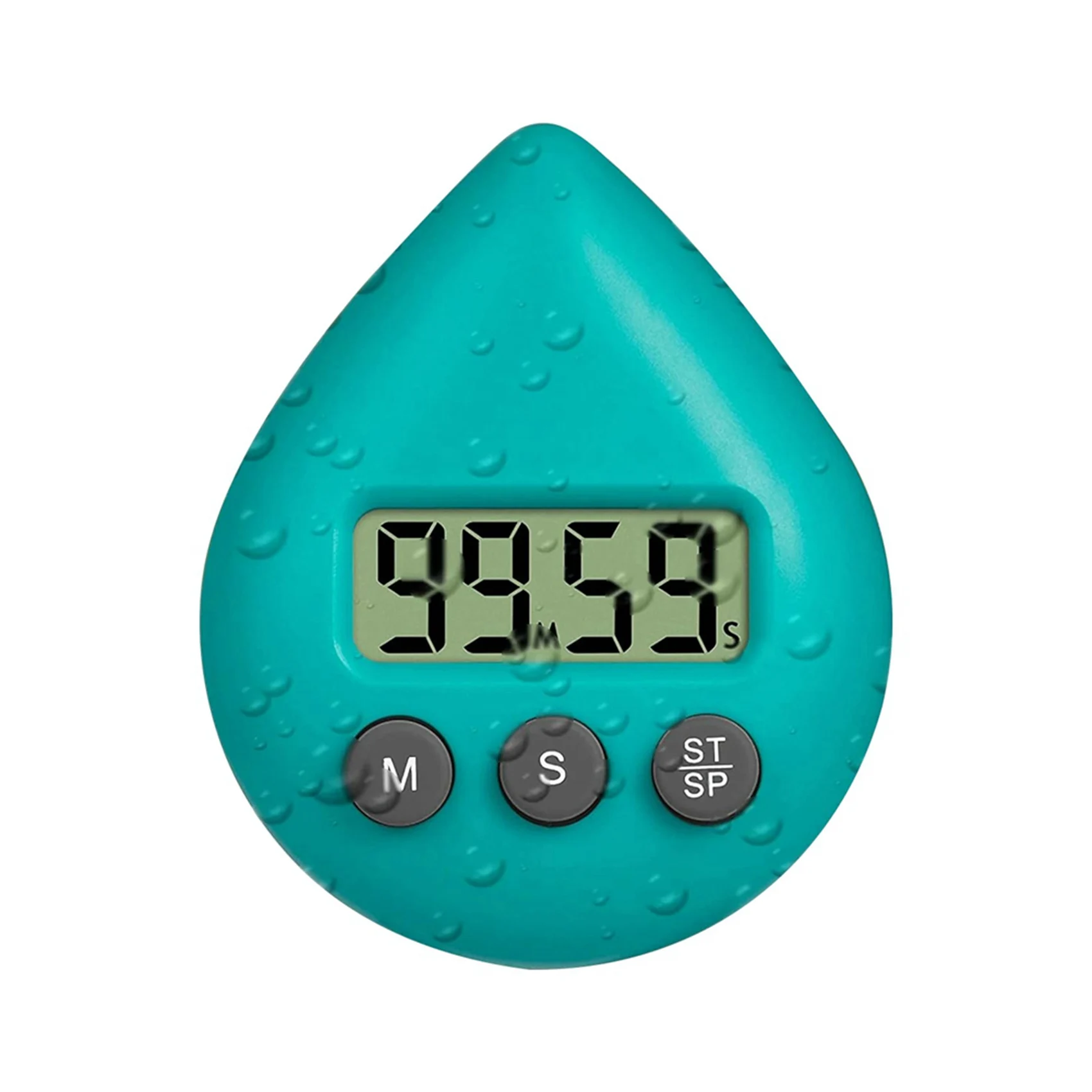 A74E-2X Silent Non-Ticking Battery Operated Shower Timer, Waterproof Digital Timer, Small Size Cute Timer Green