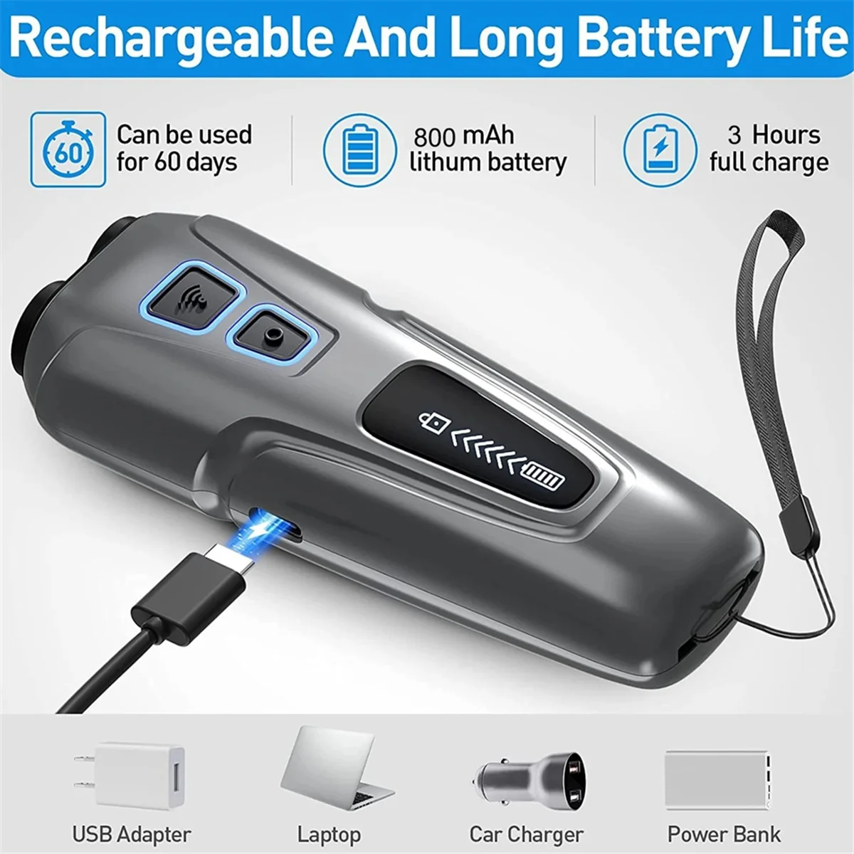 

Hot! New Ultrasonic Dog Repeller Rechargeable Portable Multifunctional Anti-Noise and Anti-Barking Pet Trainer