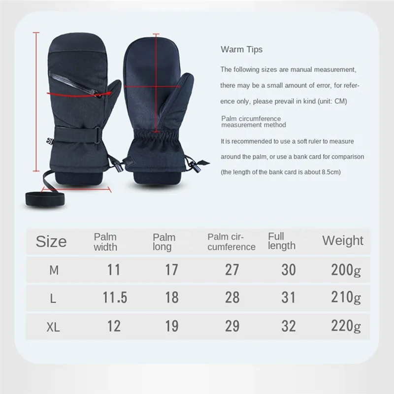 ¡Caliente! Guantes de esquí con pantalla táctil de invierno impermeables cálidos más terciopelo grueso para hombres y mujeres