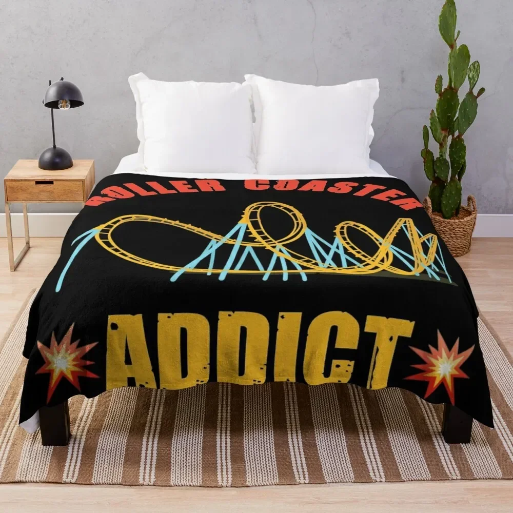 

Rollercoaster addict Throw Blanket Beautifuls Soft Bed covers Blankets