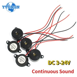 5PCS SFM-20B DC3-24V Piezo Electronic Buzzer Alarm Continuous Sound 2312 Active Piezoelectric Buzzers High Decibel, for Arduino