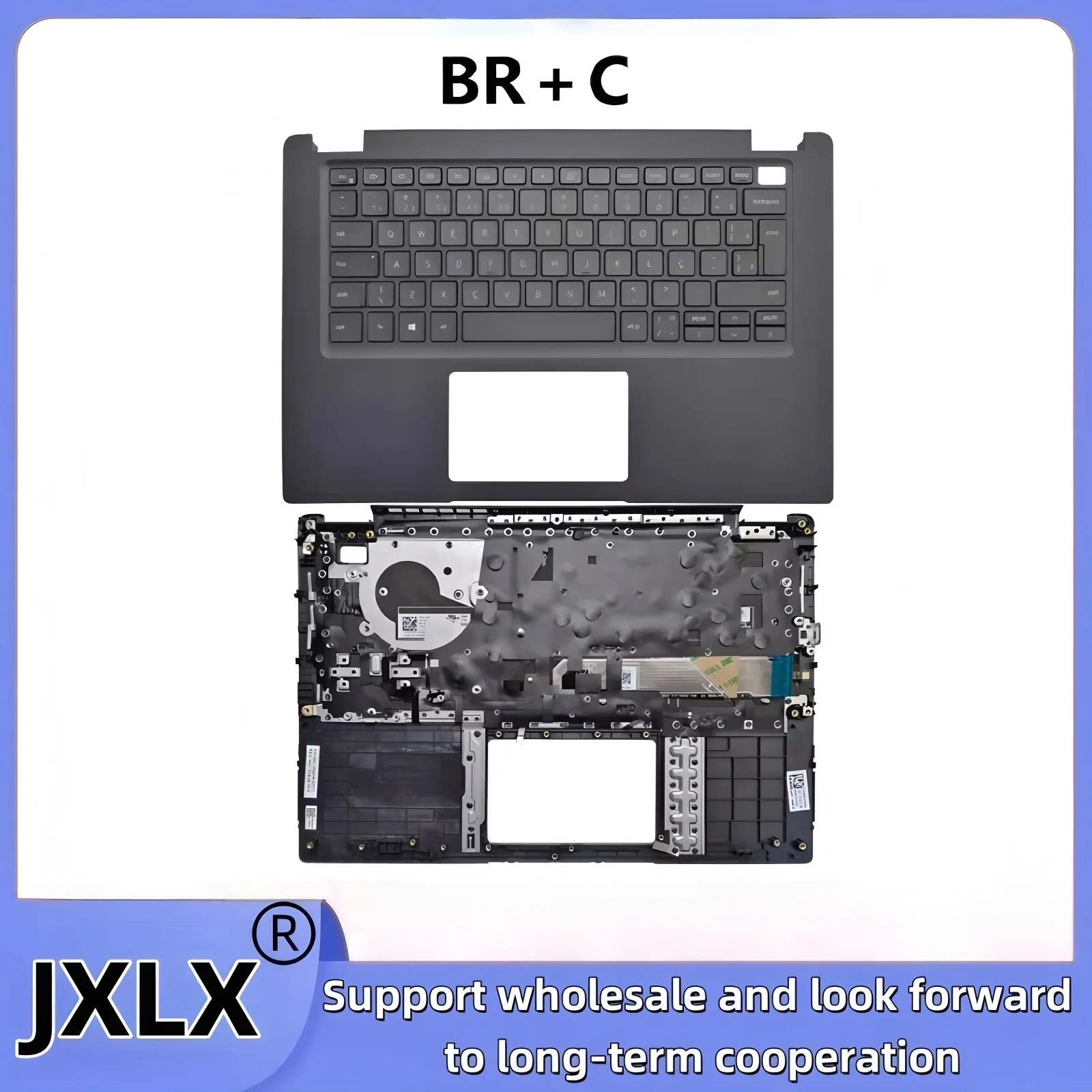JXLX® New For Dell Latitude 3410 E3410 Laptop Integrated backlit keyboard palm rest cover/Backlight free integrated keyboard