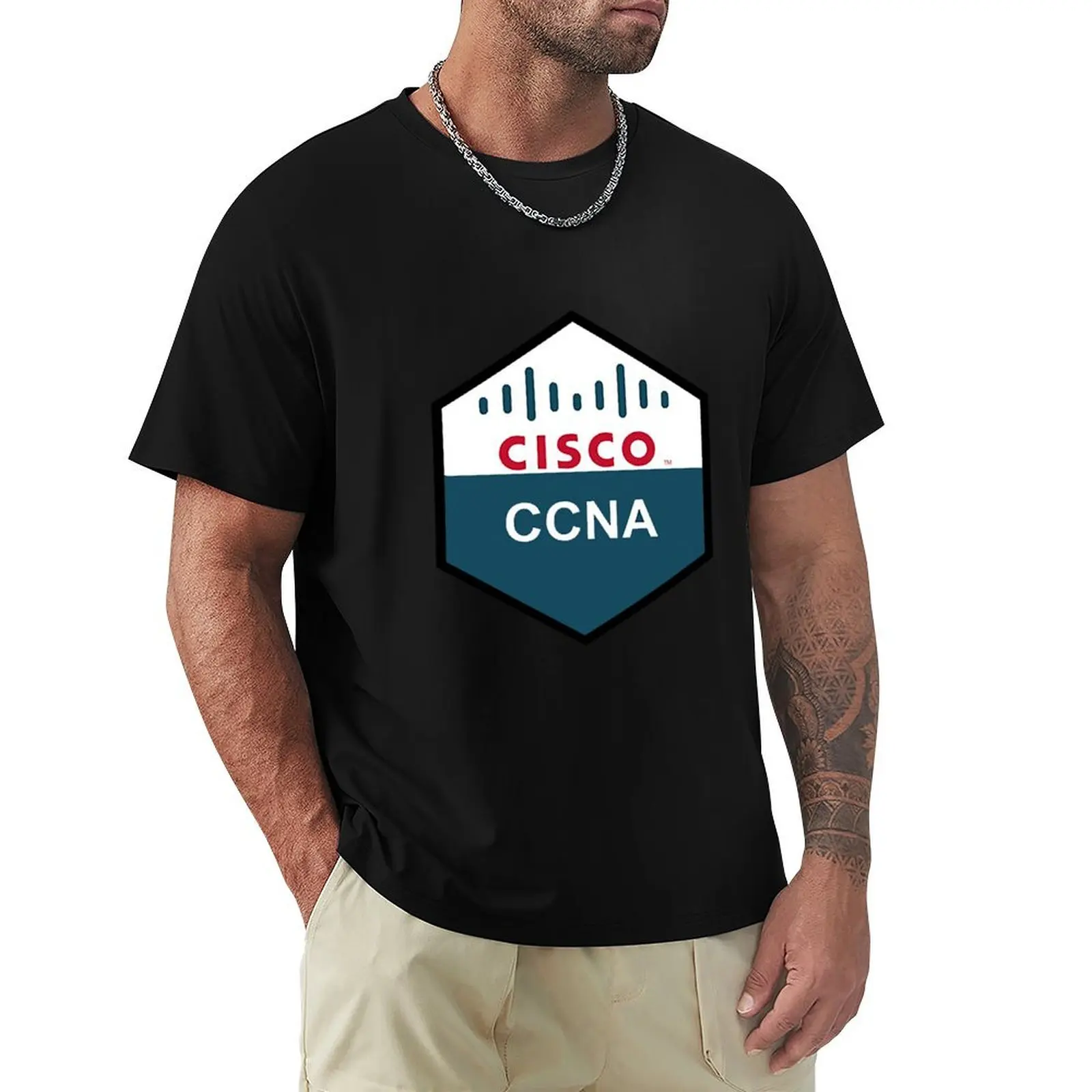 Cisco CCNA Hexagon lover Cisco CCNA Hexagon funny Cisco CCNA Hexagon T-Shirt t shirts for man cotton soft T-Shirt