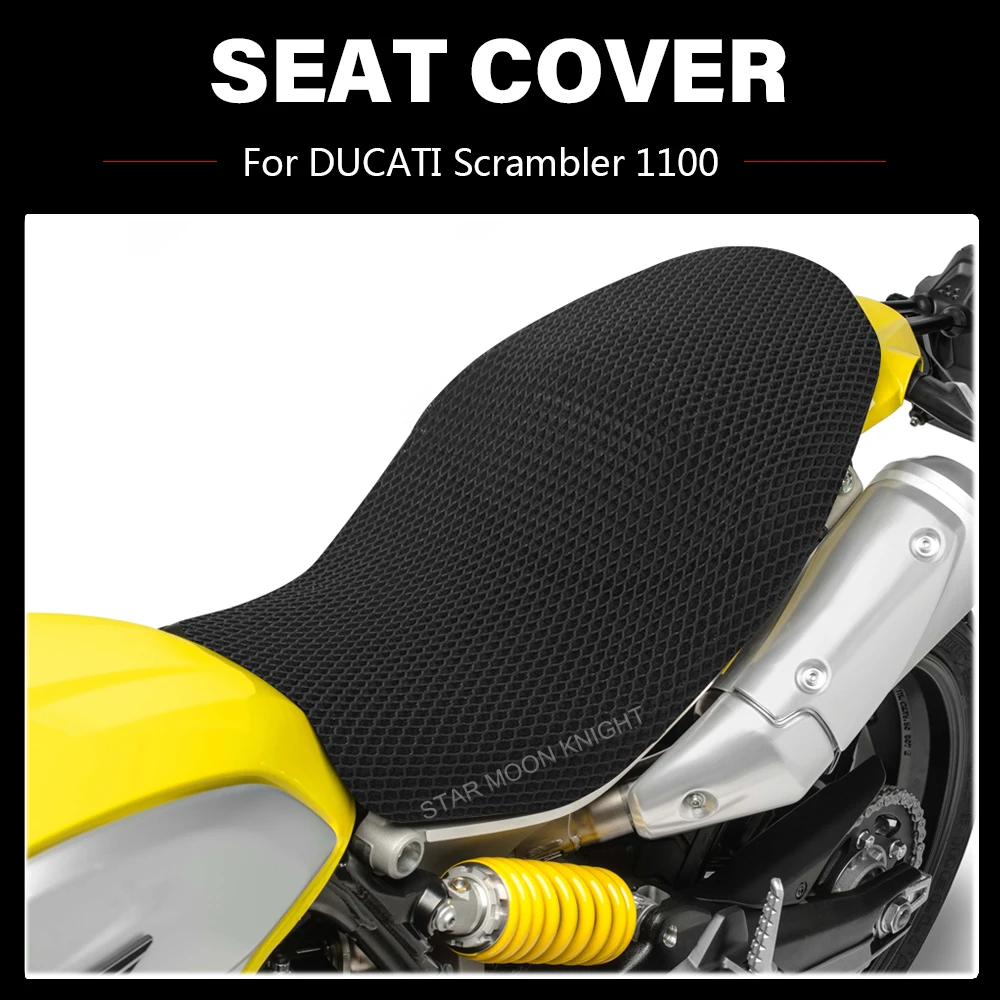 Motorcycle 3D Breathable Mesh Seat Cushion Cover For Ducati Scrambler 1100 Sport Pro special Fabric Saddle Protecting Seat Cover