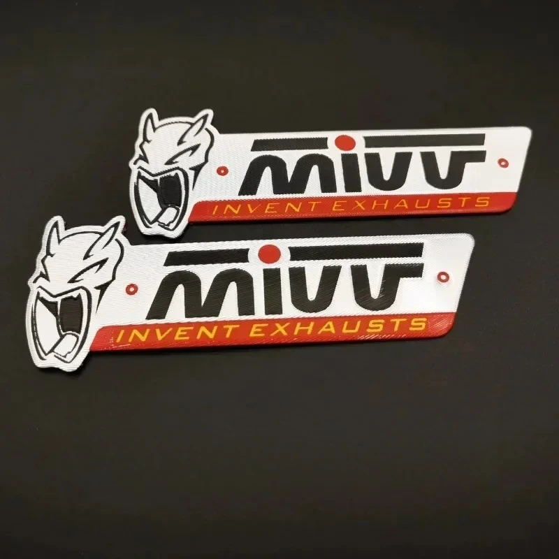 1/2PCS 3D Aluminum Heat Resistant Motorcycle Sticker Exhaust Pipe Decal for MIVV Motocross Moto Durable Design - view 5