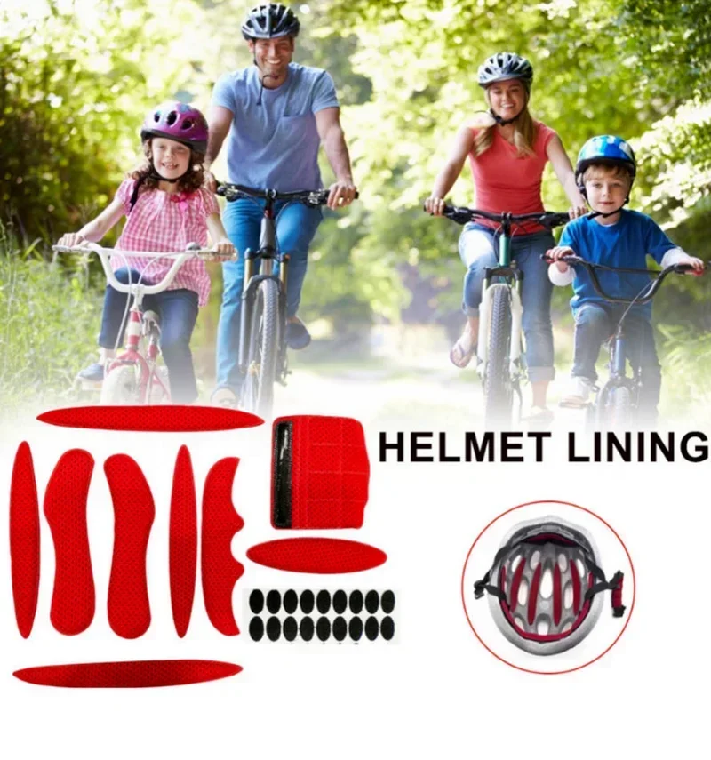 Helmet Inner Sponge Padding Kits Replacement Sealed Foam Pad Motorcycle Bicycle Cycling Bike Helmet Inner Liner