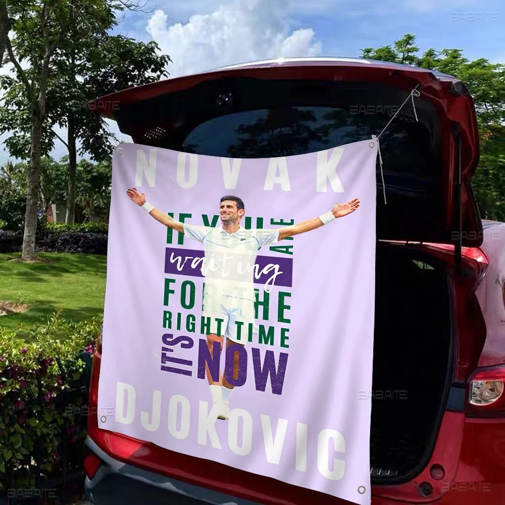 Novak Djokovic Tennis Player Sports Star Flag Banner INS Style Outdoor Party Decoration Atmosphere Flag