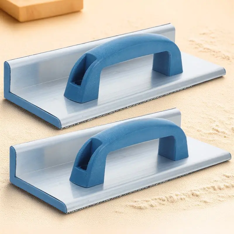 2Pcs Lightweight Corner Sandpaper Holder Self-Adhesive Hand Grip Sanding Block for Drywall Wood Metal Wall Grinding