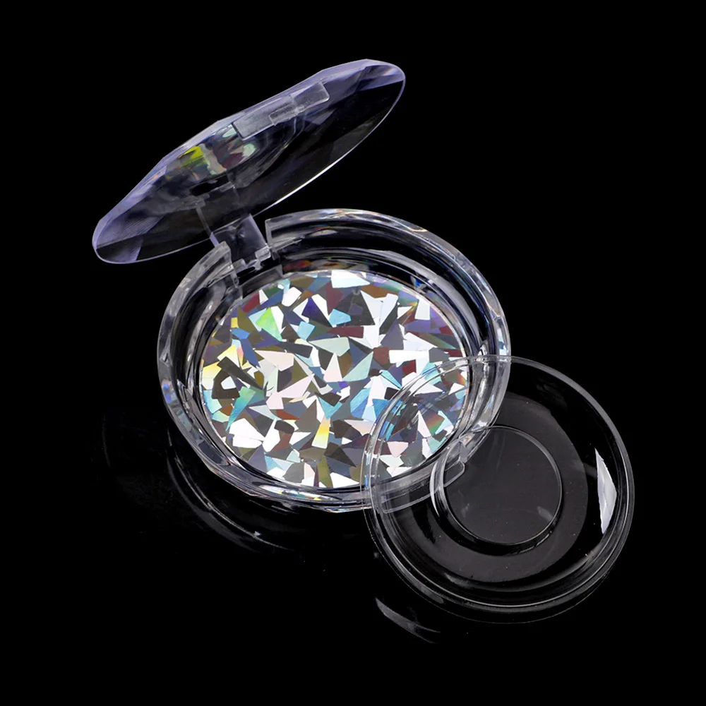 New Round False Eyelashes Case Lashes Holder Makeup Empty Eyelash Packaging Box Plastic Magnetic Eye lashes Box Beauty