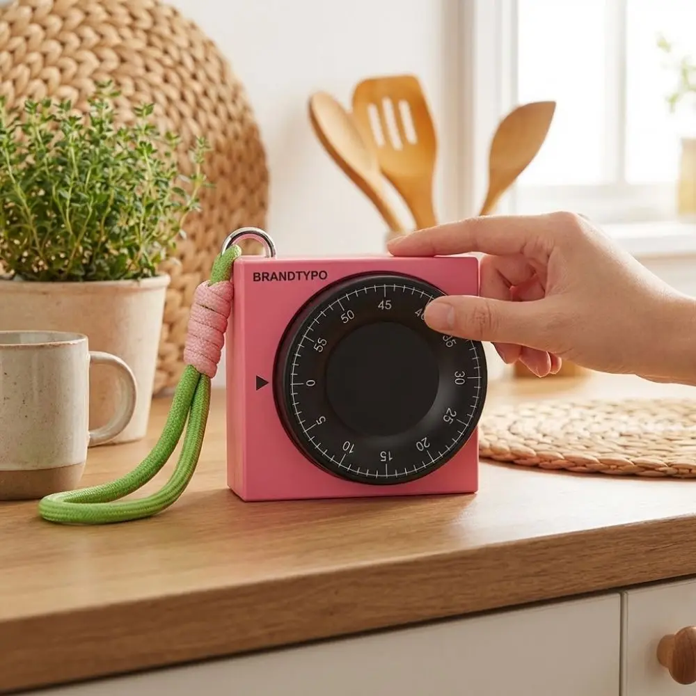 Time Manager Rotary Kitchen Visual Timer Loud Alarm 60 Minutes Mechanical Timer Portable Countdown Timer Kitchen