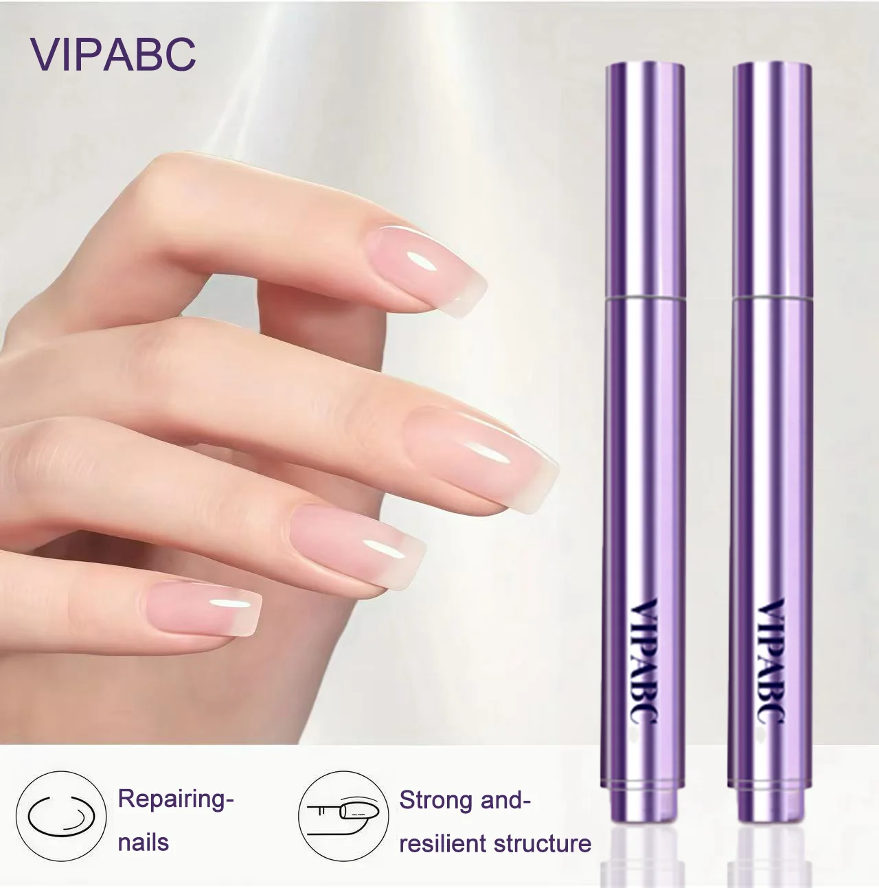 922 # قلم VIPABC Nail Essence - إصلاح 3 في 1، والعناية بالأظافر، ويزيل الجلد الميت ويغذي الأظافر بالزيت، ويطيل الأظافر ب