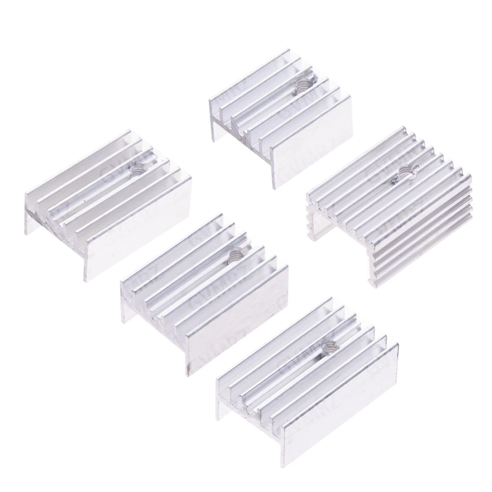 10PCS 15X10X50 white Aluminum Heatsink Radiator 15X10X16/20/22/25/30/40/50mm With Needle Transistor TO-220 For TO220 Transistors