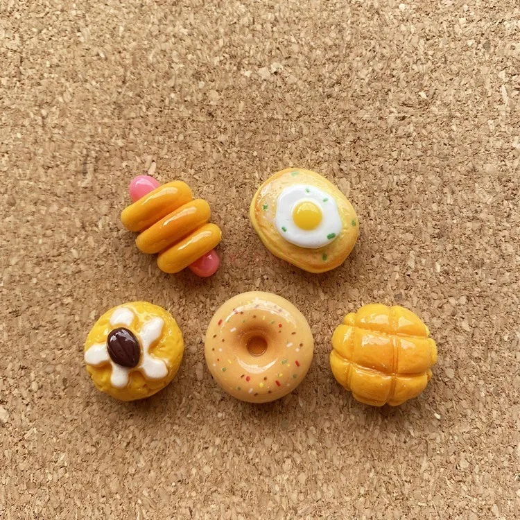 5pcs Sausage, bread, pushpin, cork, nail, felt board, message, painting nail, office stationery